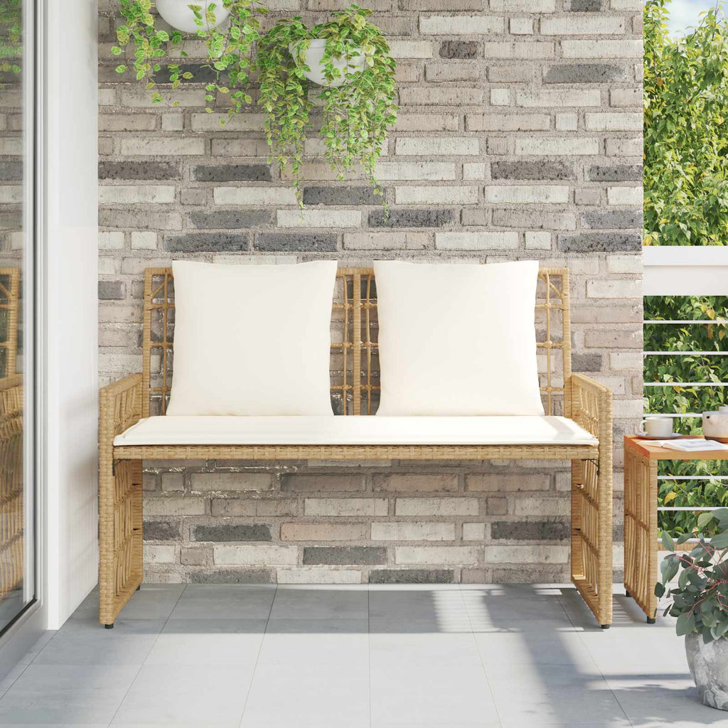 Panchina da esterno Naturale e Crema 116 x 55 x 82 cm