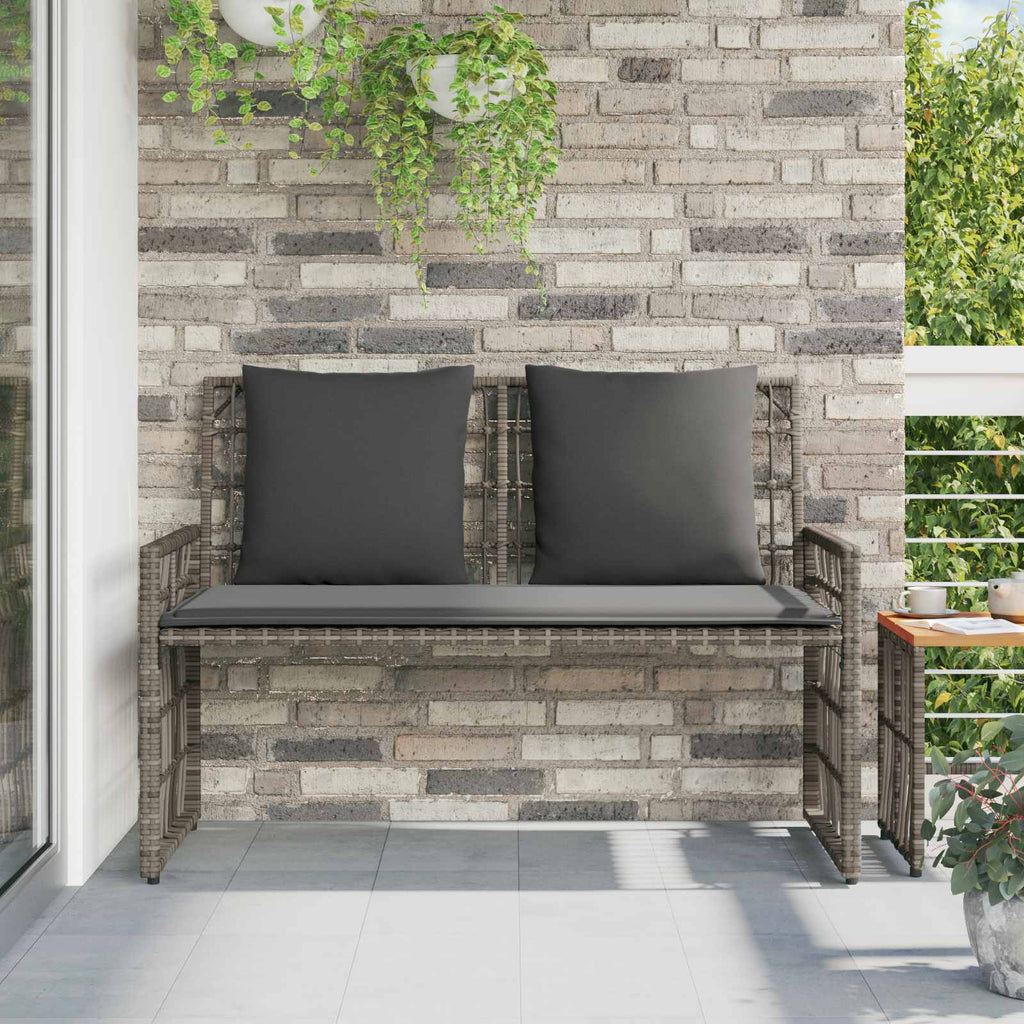 Panchina da esterno Grigio e Grigio Scuro 116 x 55 x 82 cm
