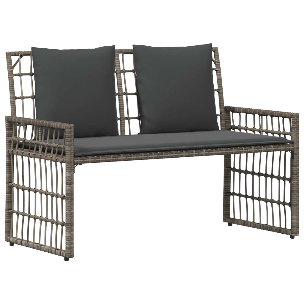 Panchina da esterno Grigio e Grigio Scuro 116 x 55 x 82 cm