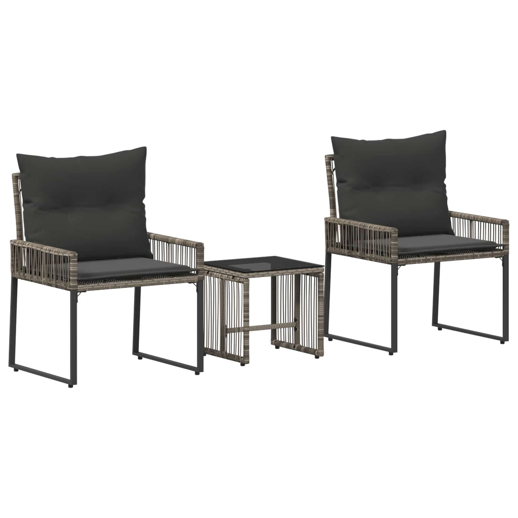 Set di Mobili da Esterno 7 pz Grigio e Grigio Scuro polyrattan