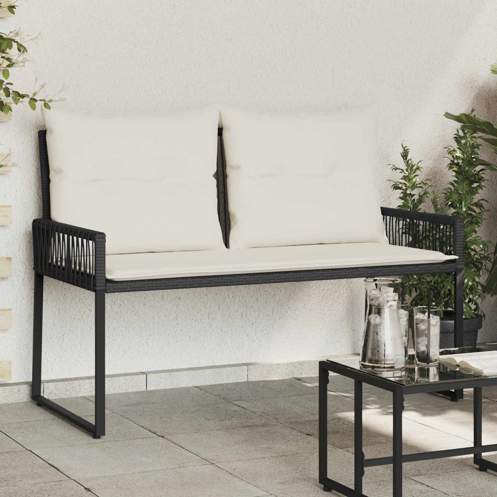 Panchina da esterno 2 -Seater 4 pz 110 x 59 x 82 cm polyrattan