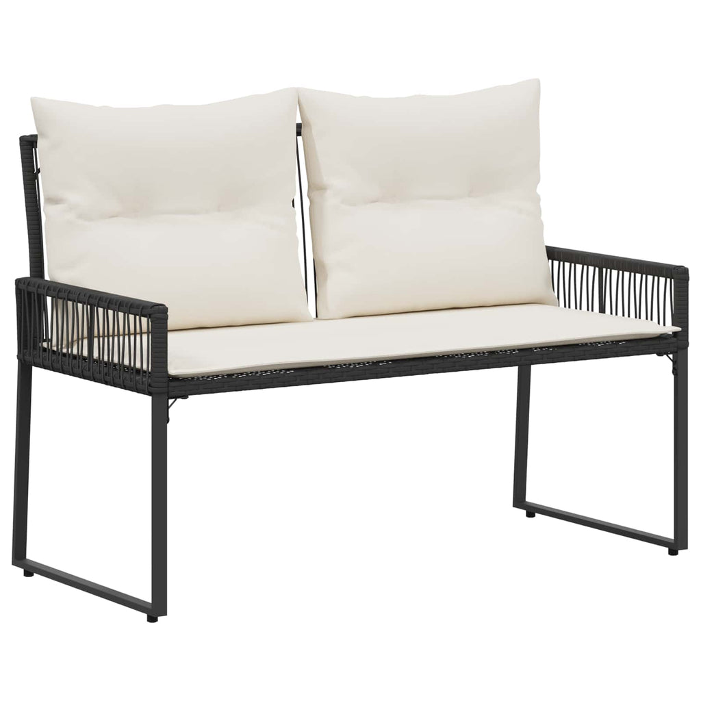 Panchina da esterno 2 -Seater 4 pz 110 x 59 x 82 cm polyrattan
