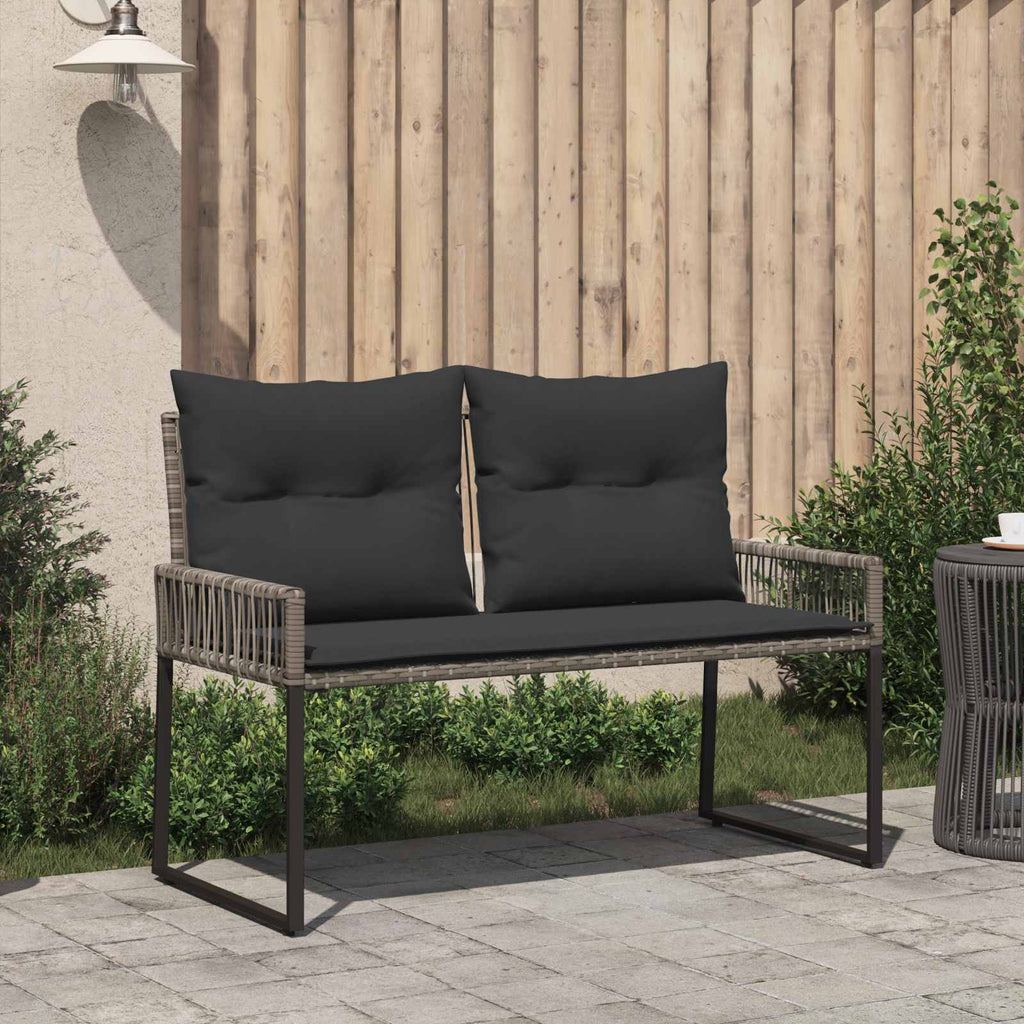 Panchina da esterno 2 -Seater 4 pz 110 x 59 x 82 cm polyrattan