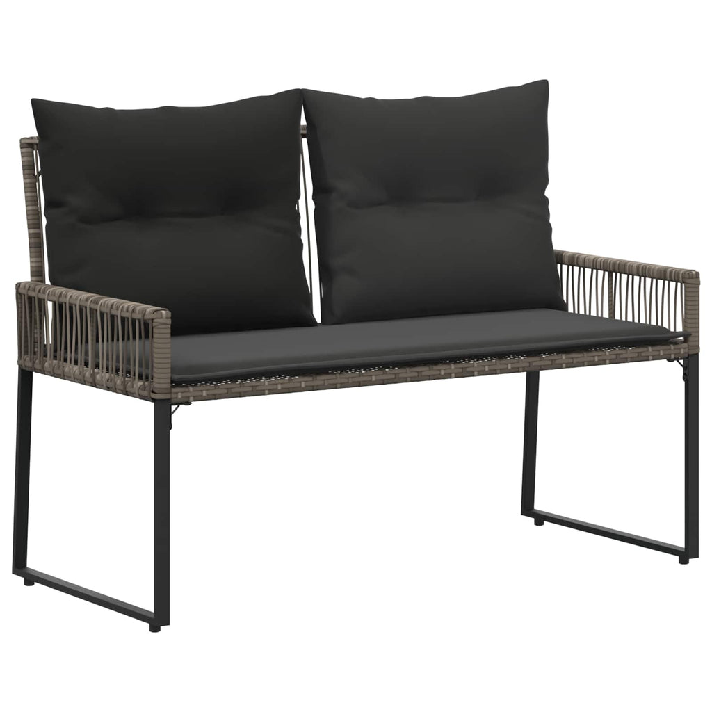 Panchina da esterno 2 -Seater 4 pz 110 x 59 x 82 cm polyrattan