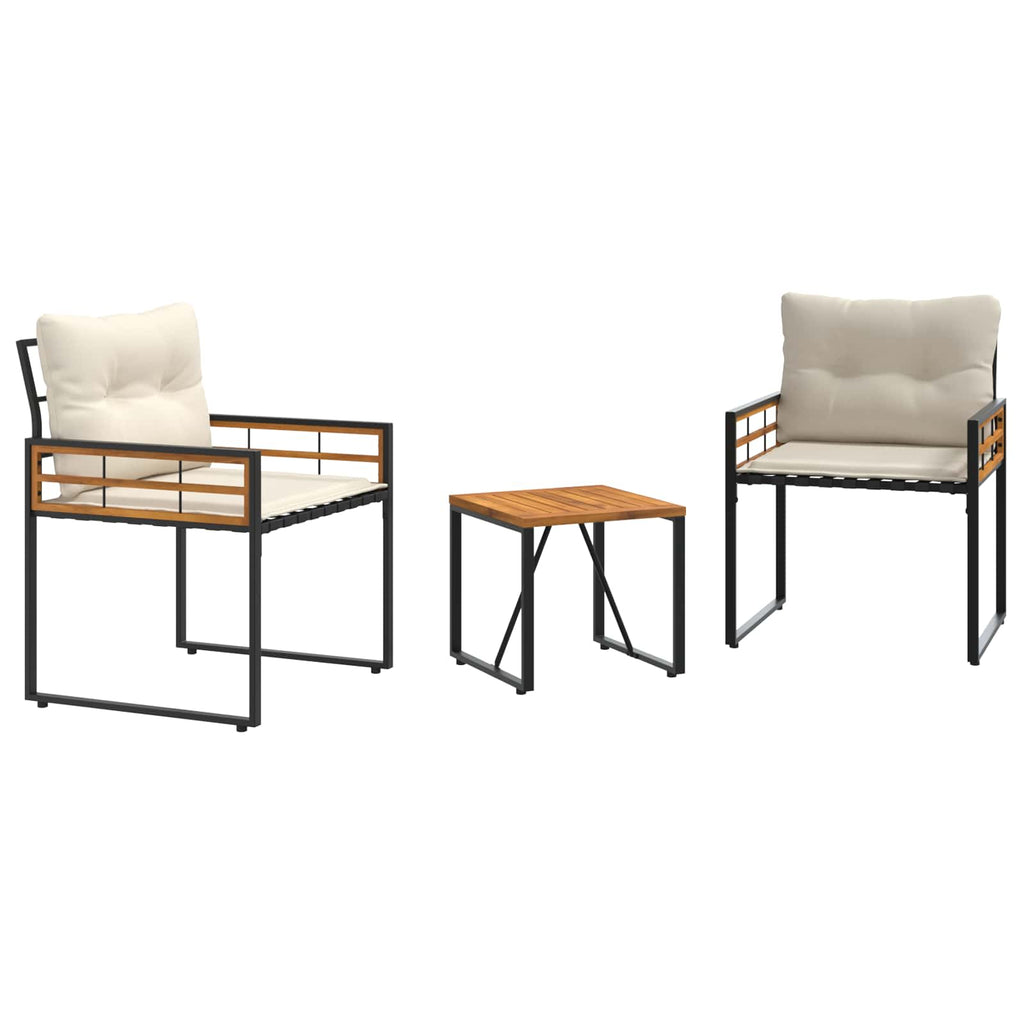 Set di Mobili da Esterno 3 pz Crema