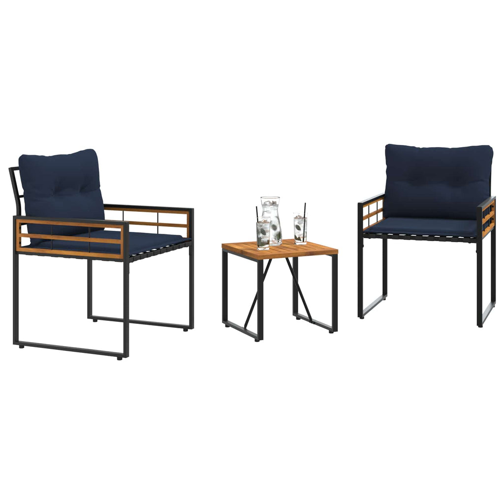 Set di Mobili da Esterno 3 pz Navy