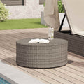 Tavolino da caffè da esterno Grigio Ø 68 x 30 cm polyrattan