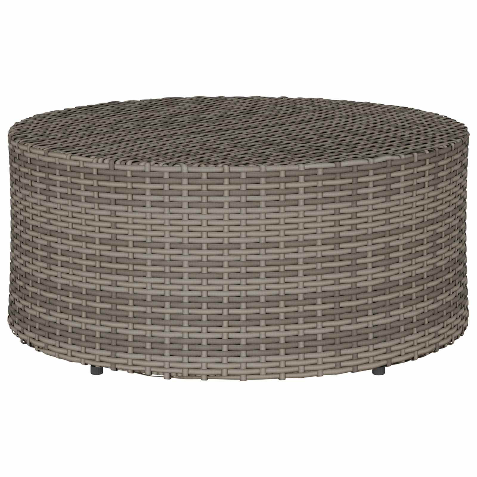 Tavolino da caffè da esterno Grigio Ø 68 x 30 cm polyrattan