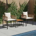 Set di Mobili da Esterno Beige e Bianco Crema polyrattan