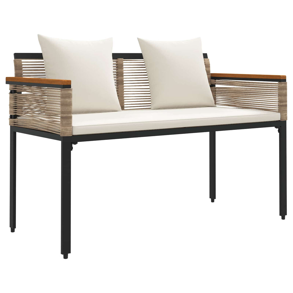 Panchina da esterno Beige e Bianco Crema 117 x 54 x 74.5 cm