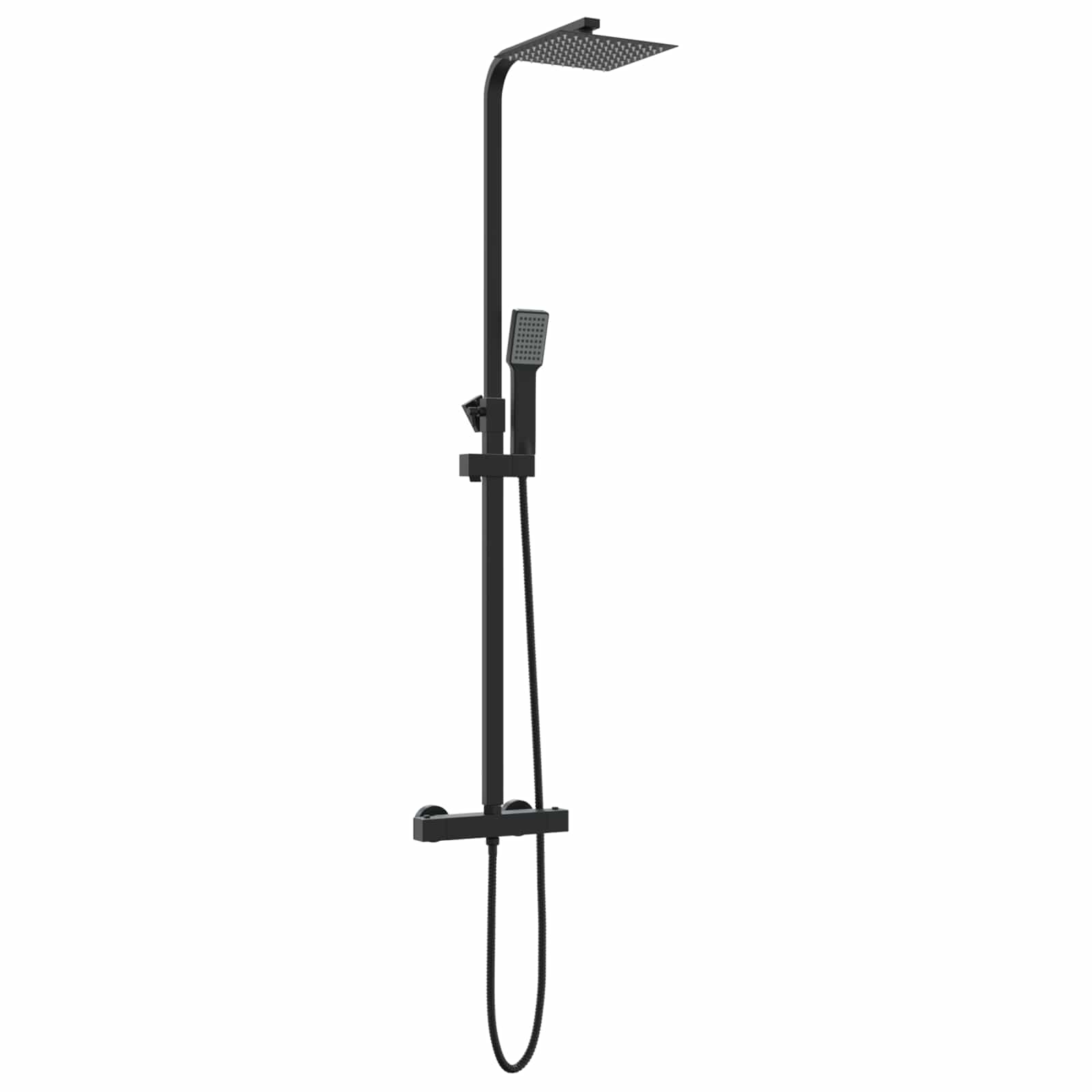 Set di Sistema Doccia Termostatico Nero 25,5 x 46 x 123 cm