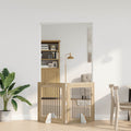 Cancello per cani pieghevole con supporti 2 pz Rovere Sonoma