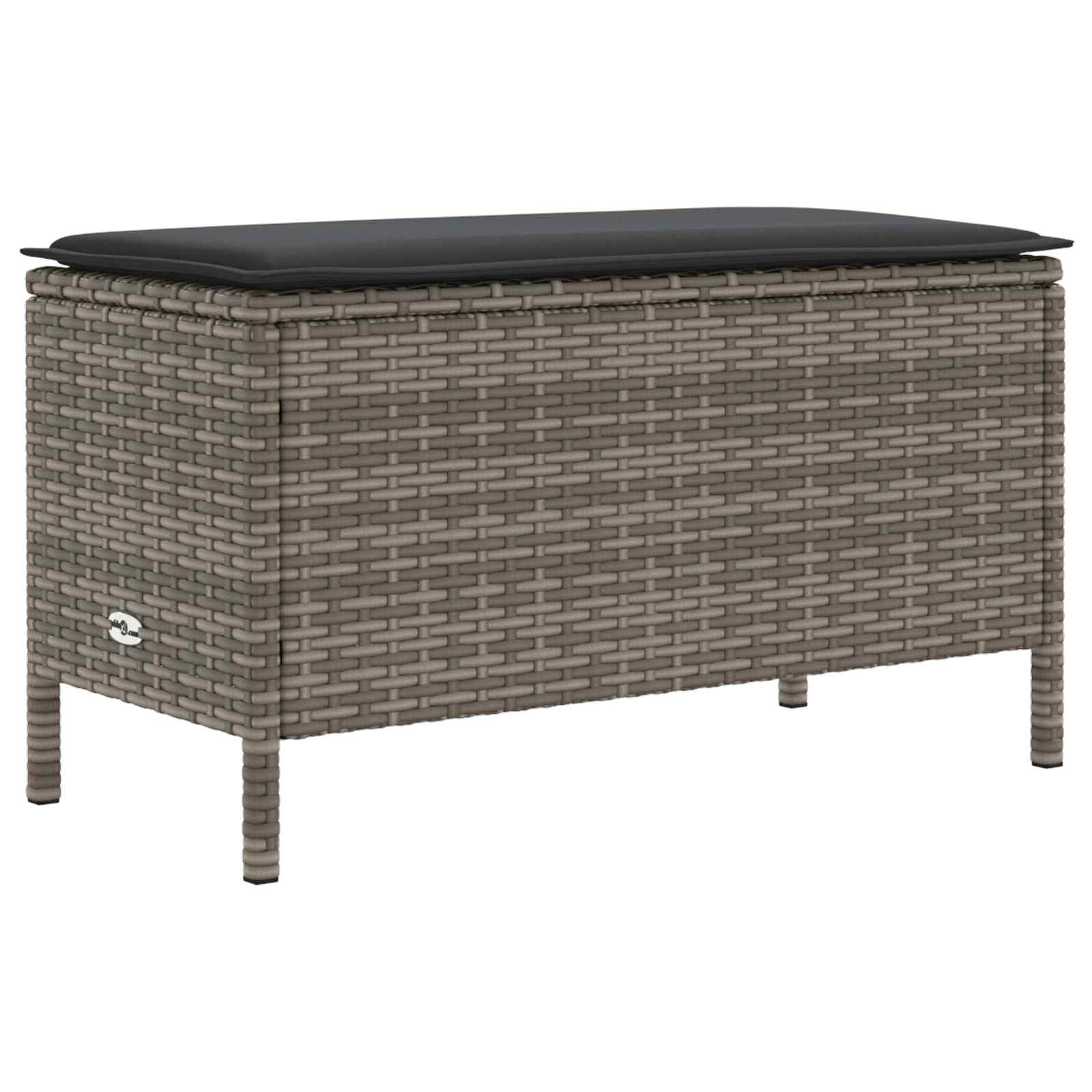 Poggiapiedi da Giardino Grigio e Grigio Scuro 80 x 38 x 45 cm