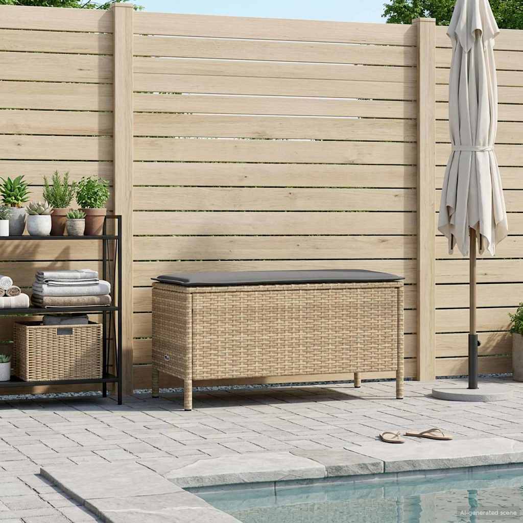 Poggiapiedi da Giardino Beige e Grigio Chiaro 80 x 38 x 42 cm