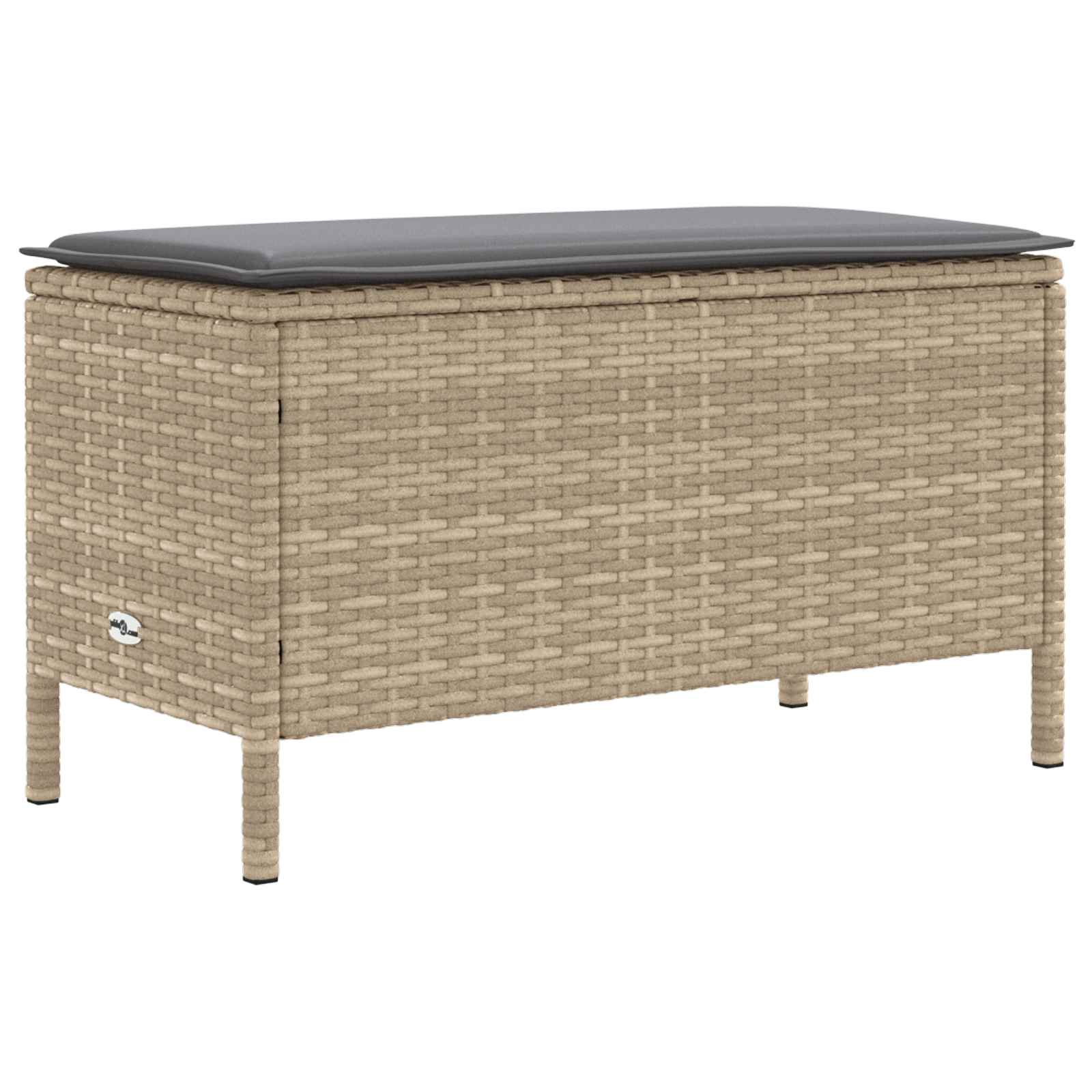 Poggiapiedi da Giardino Beige e Grigio Chiaro 80 x 38 x 42 cm