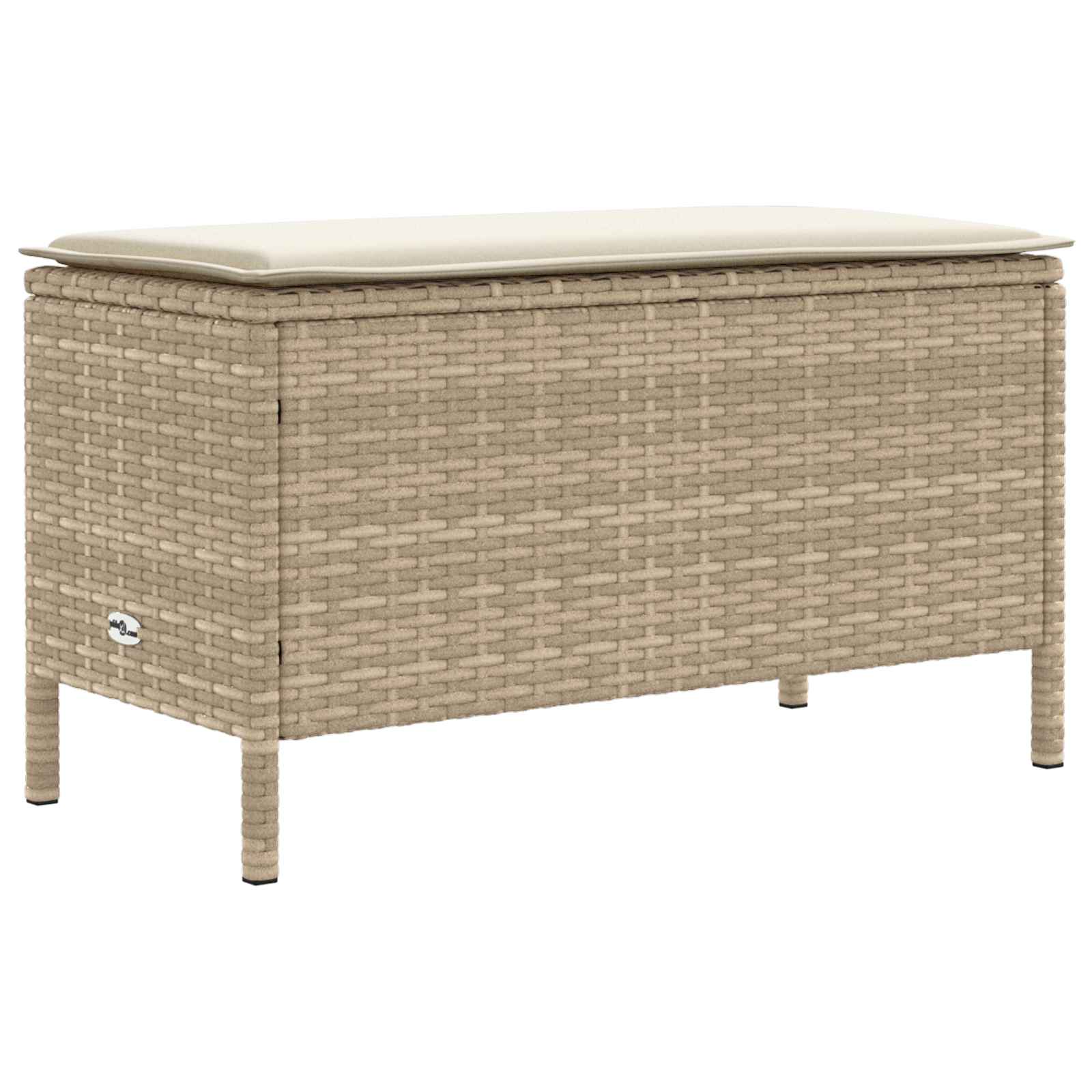 Poggiapiedi da Giardino Beige e Crema 80 x 38 x 42 cm