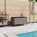 Poggiapiedi da Giardino Grigio e Blu Navy 80 x 38 x 42 cm