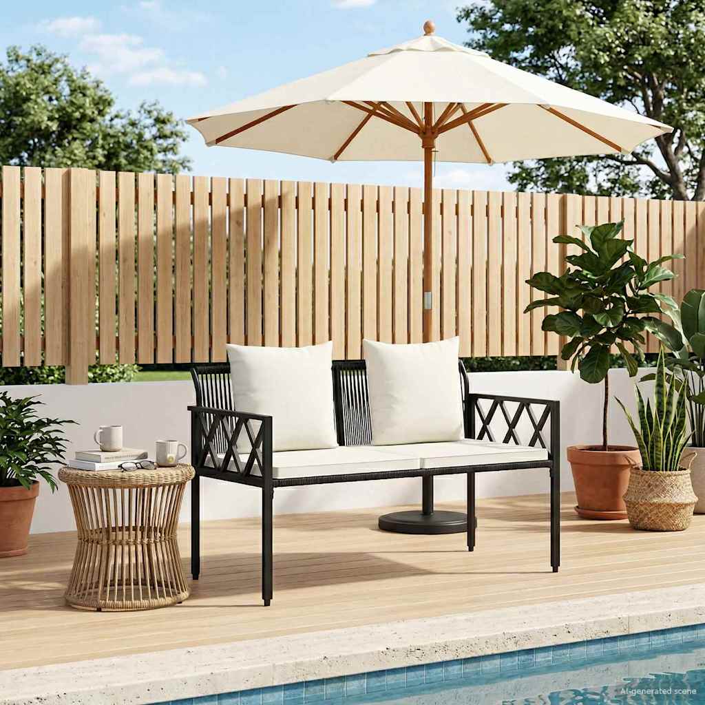 Panchine da esterno 2 -Seater 116 x 56 x 75 cm polyrattan