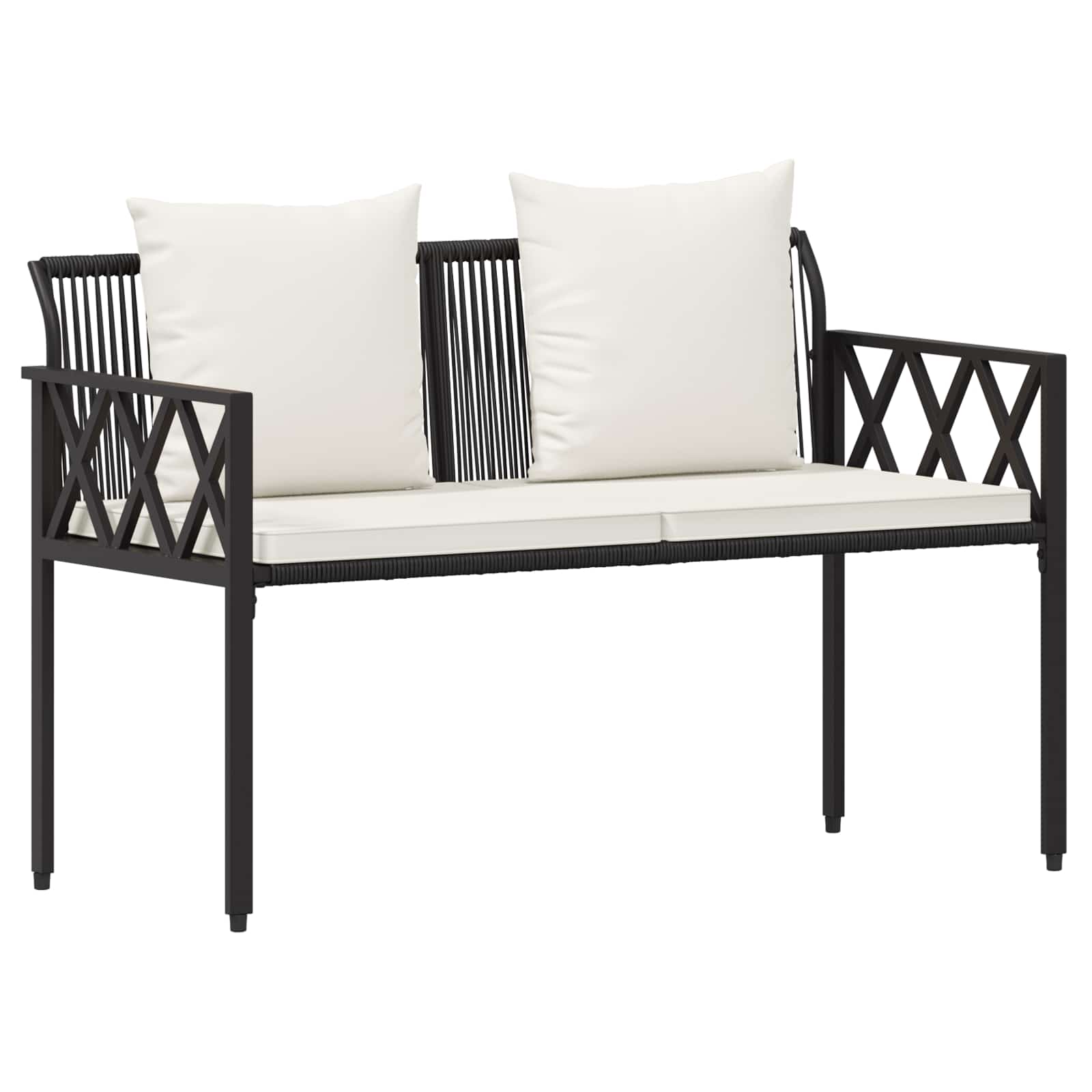 Panchine da esterno 2 -Seater 116 x 56 x 75 cm polyrattan