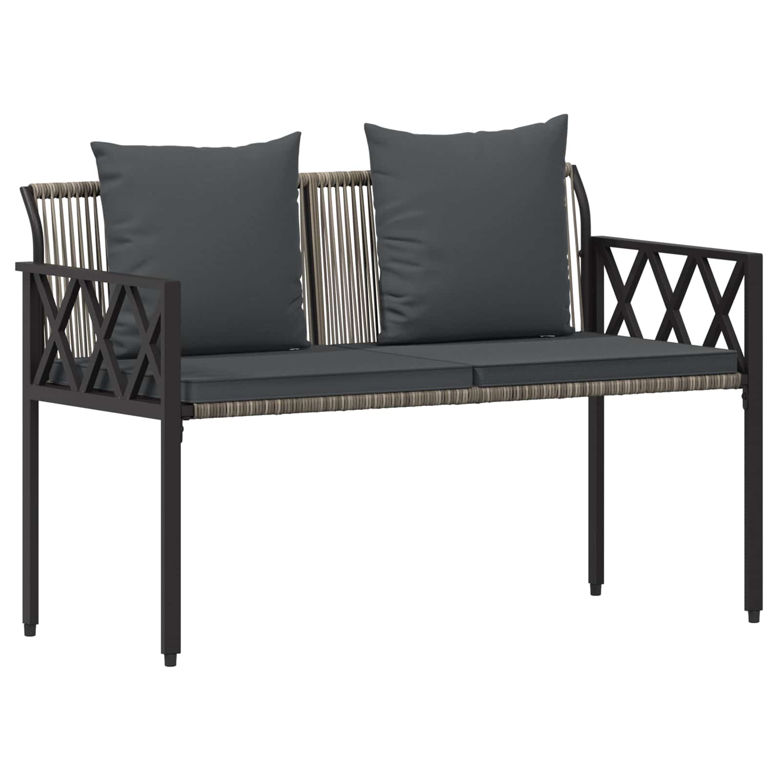 Panchine da esterno 2 -Seater 116 x 56 x 75 cm polyrattan