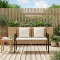Panchine da esterno 2 -Seater 116 x 56 x 75 cm polyrattan