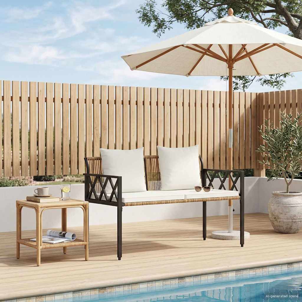 Panchine da esterno 2 -Seater 116 x 56 x 75 cm polyrattan