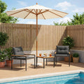 Set Mobili da Esterno 3 pz Grigio Scuro polyrattan