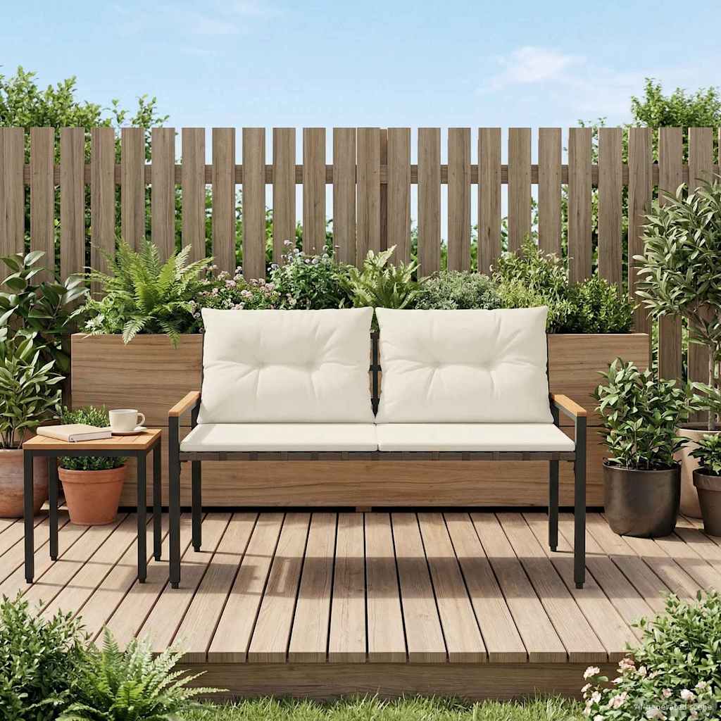 Panchina da esterno 2 -Seater 116 x 67,5 x 72 cm polyrattan