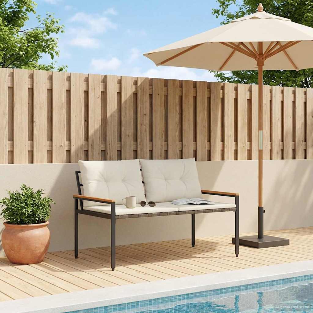 Panchina da esterno 2 -Seater 116 x 67,5 x 72 cm polyrattan