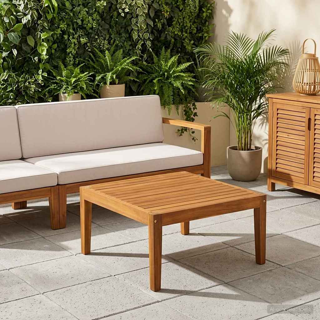 Tavolo da Giardino Legno di Acacia Massello Naturale