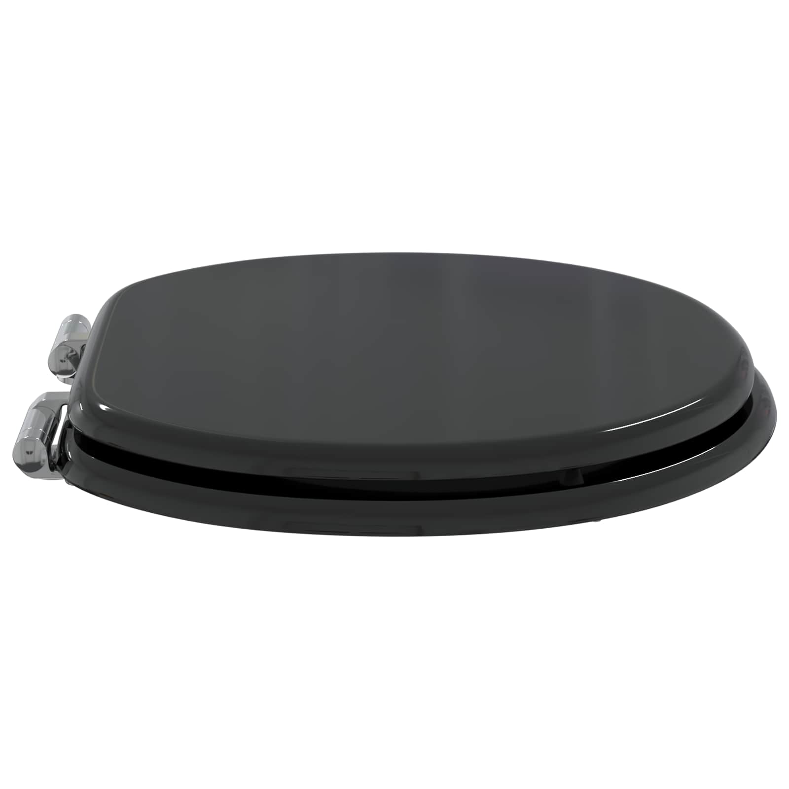 Sedile per toilette con chiusura morbida Nero 44 x 38 cm