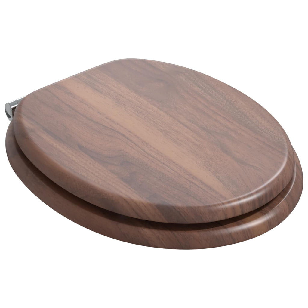 Sedile per toilette con chiusura morbida Marrone 44 x 38 cm
