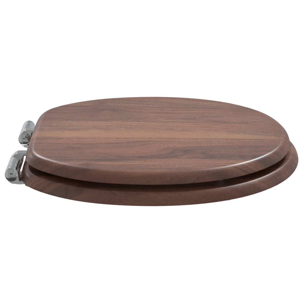 Sedile per toilette con chiusura morbida Marrone 44 x 38 cm