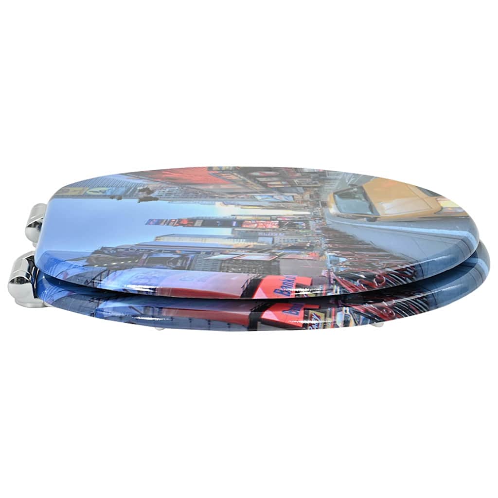 Sedile per toilette con chiusura morbida Multicolore 44 x 38 cm