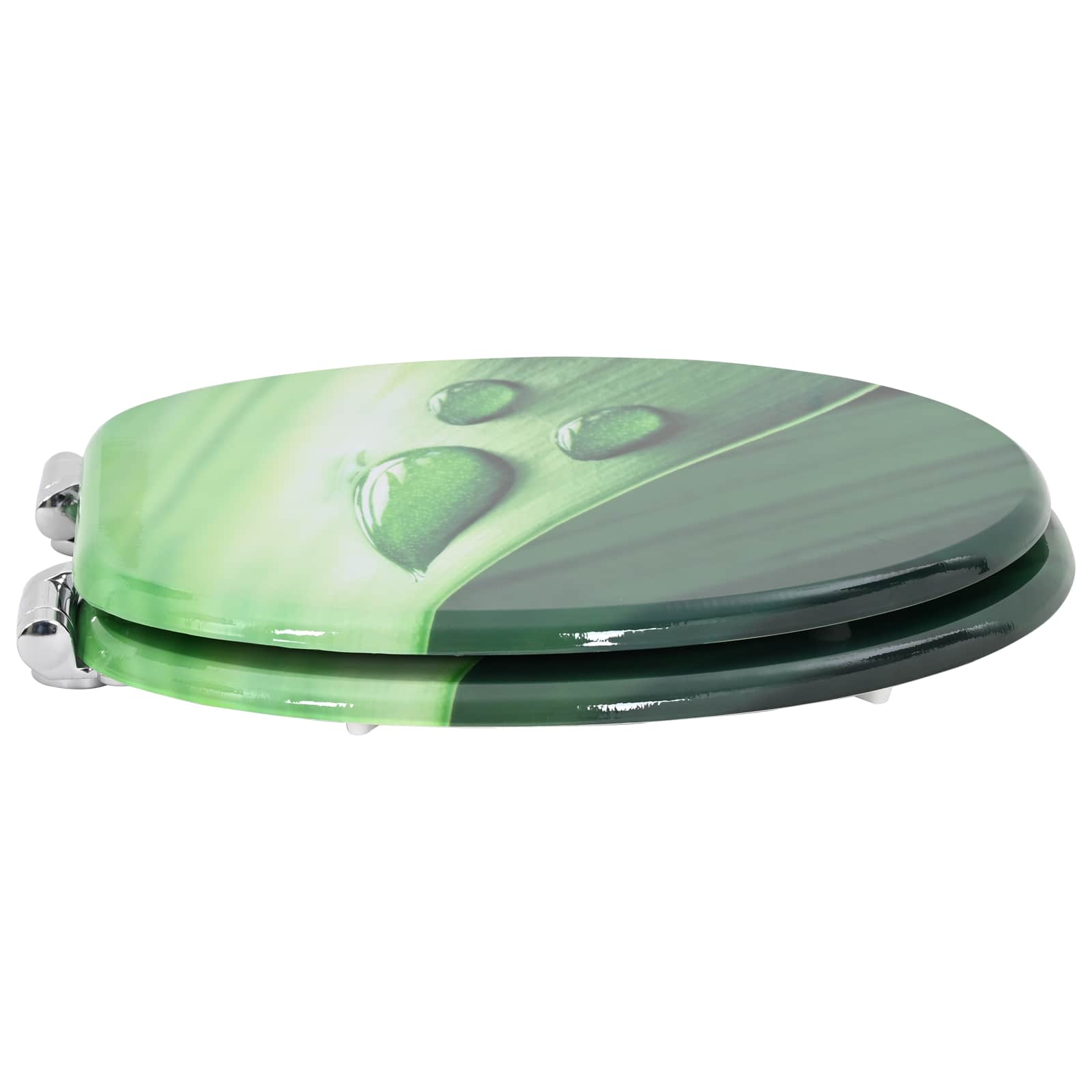 Sedile per toilette con chiusura morbida Goccia verde