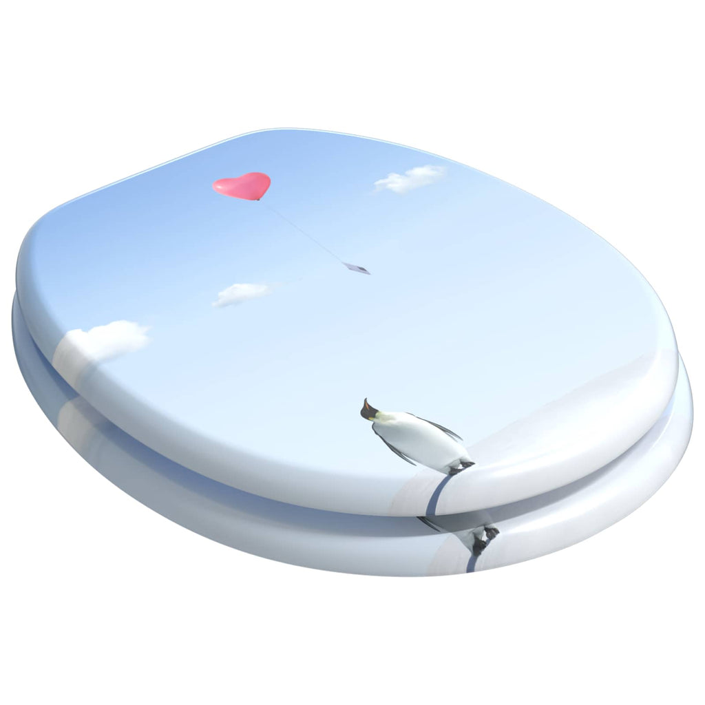 Sedile per toilette con chiusura morbida Blu 44 x 38 cm