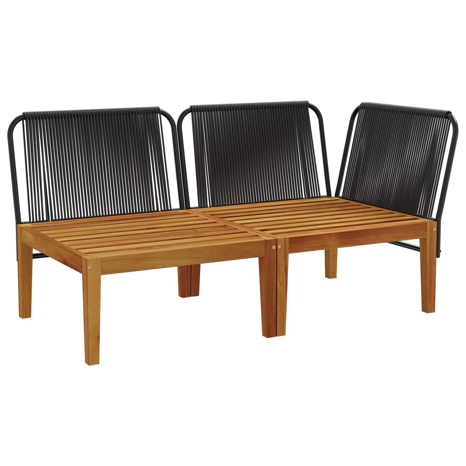 2 pz Set da Giardino con Cuscini Naturale