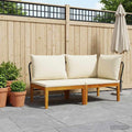 2 pz Set da Giardino con Cuscini Naturale