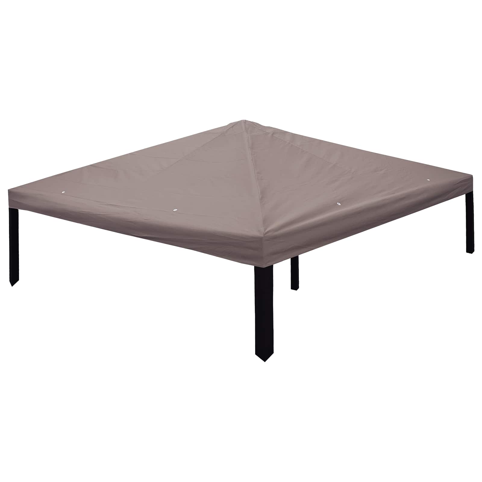 Copertura per Gazebo Tortora 300 x 300 cm Poliestere e Acciaio