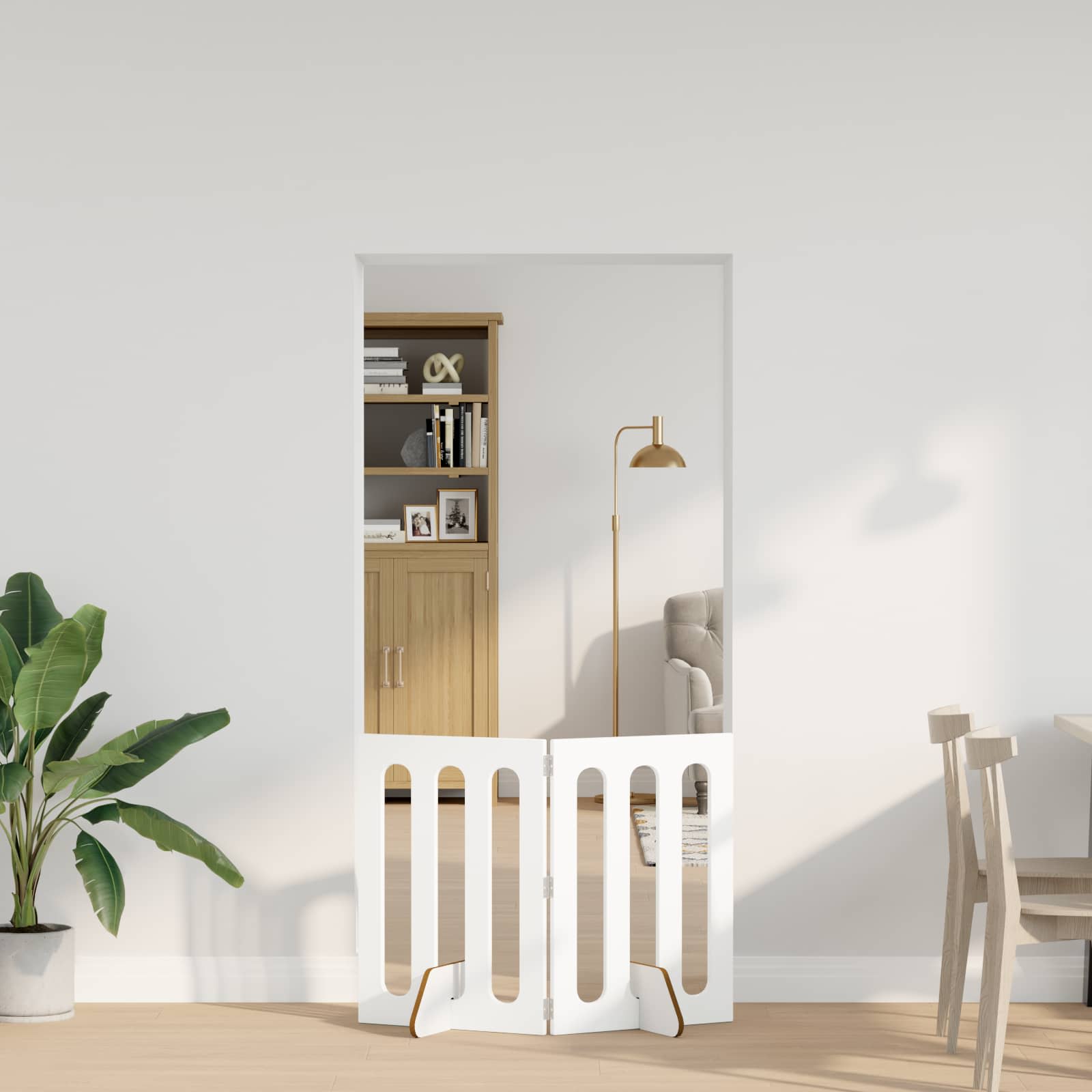 Recinto pieghevole per animali 2 pz Bianco 100,5 x 38 x 70 cm