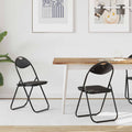 Sedia pieghevole 2 pz Pelle Sintetica Nero 48 x 43,5 x 81 cm