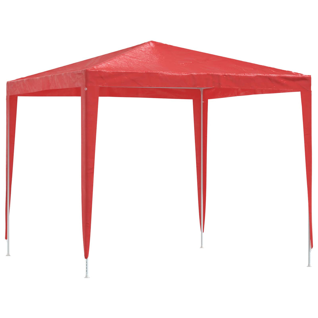 Tenda Party 250 x 250 x 240 cm Rosso PE e Acciaio