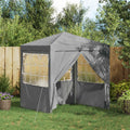 Tenda Party Grigio chiaro 200 x 200 x 240 cm PE e Acciaio