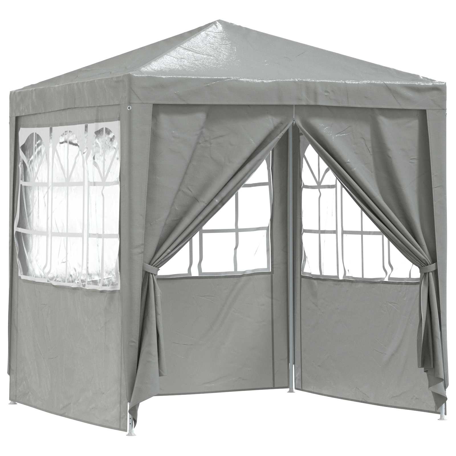 Tenda Party Grigio chiaro 200 x 200 x 240 cm PE e Acciaio
