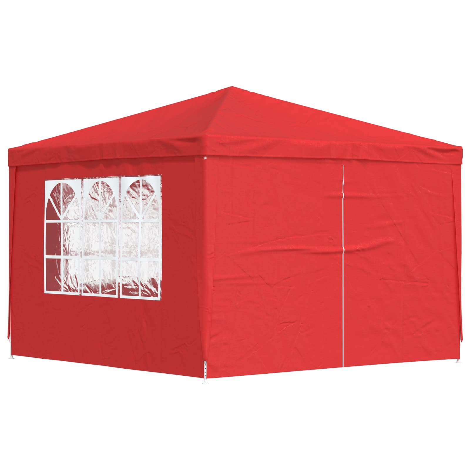 Tenda Party 300 x 300 x 255 cm Rosso PE e Acciaio