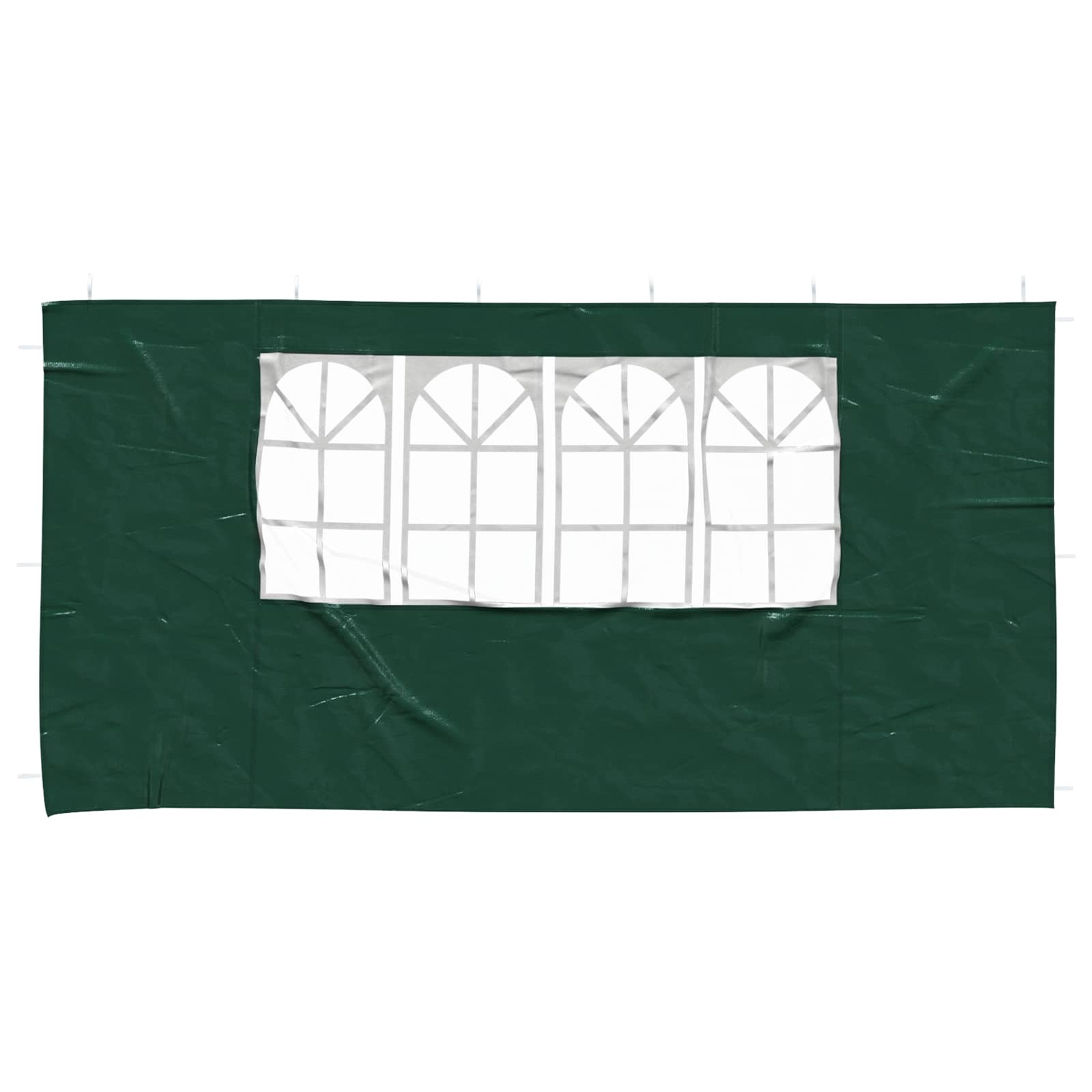 Parete per tenda da festa 2 pz 400 x 195 cm Verde PE e Acciaio