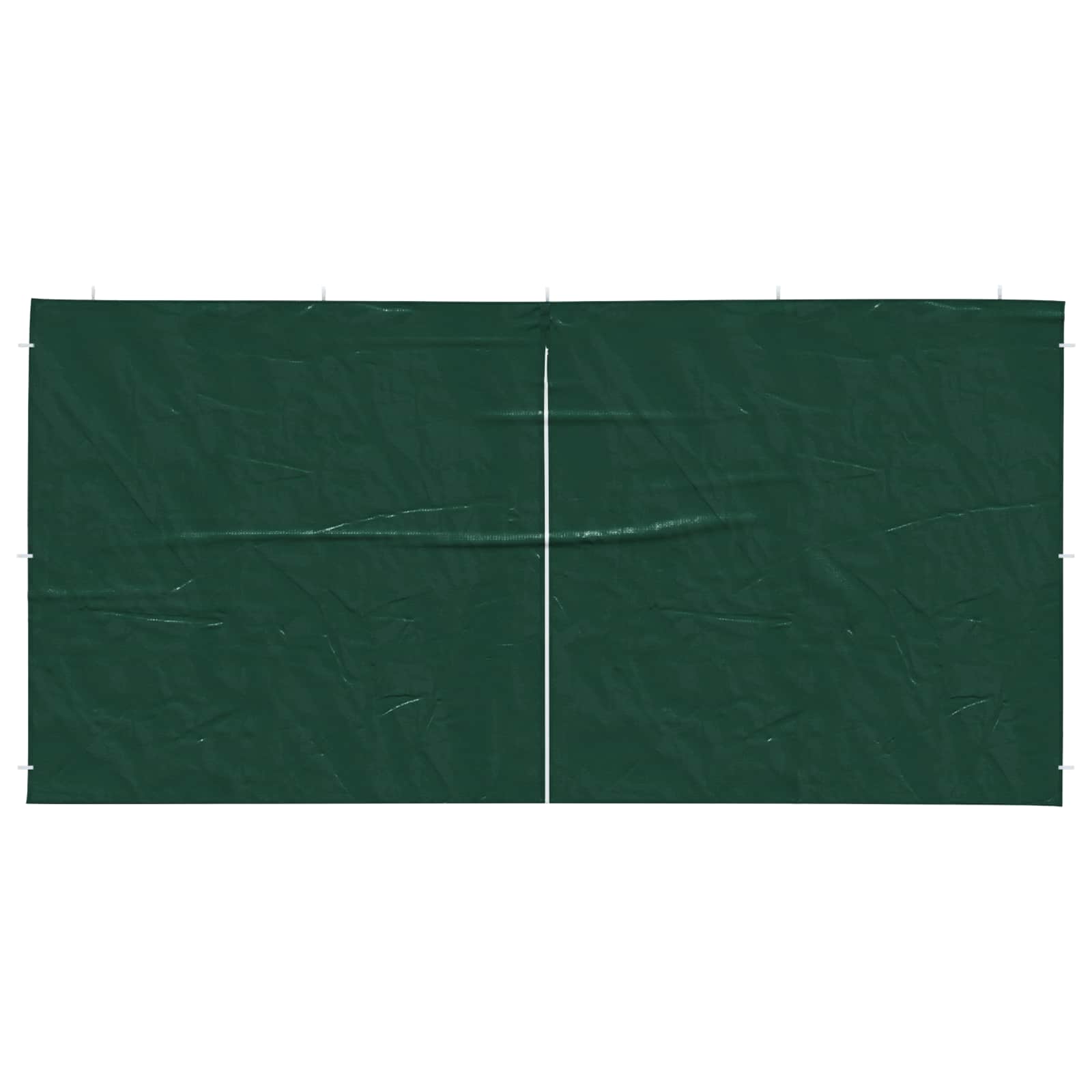 Parete per tenda da festa 2 pz 400 x 195 cm Verde PE e Acciaio