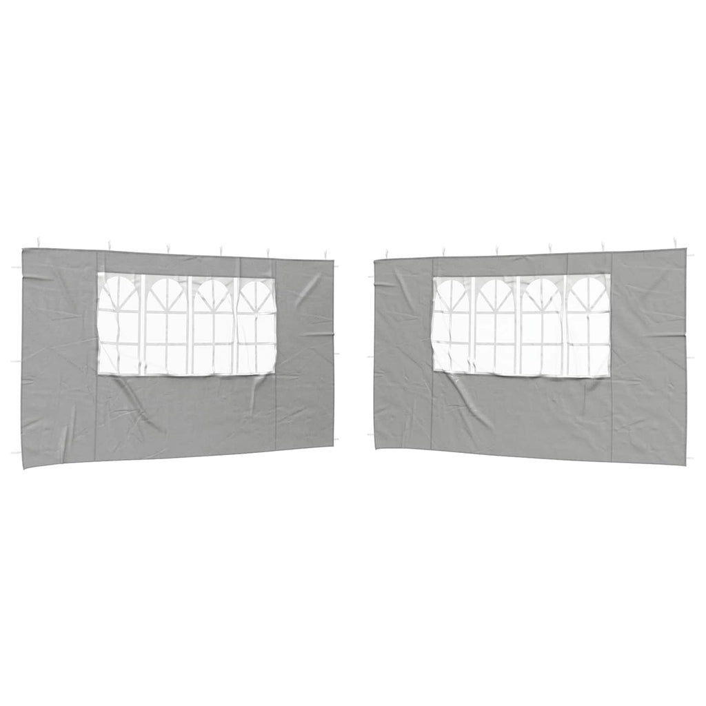 Parete per tenda da festa 2 pz 400 x 195 cm Grigio Chiaro
