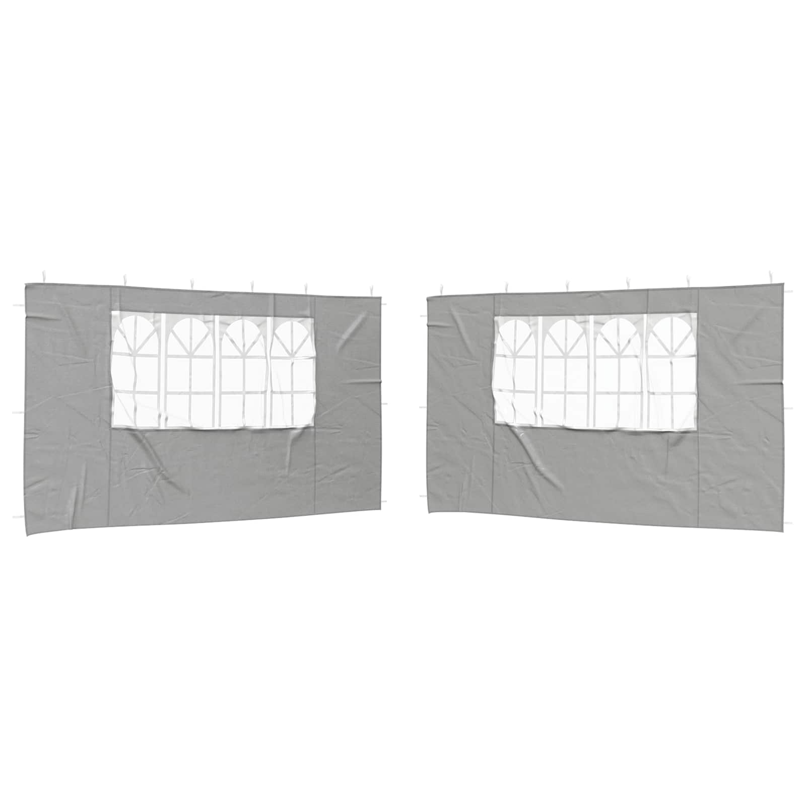 Parete per tenda da festa 2 pz 400 x 195 cm Grigio Chiaro