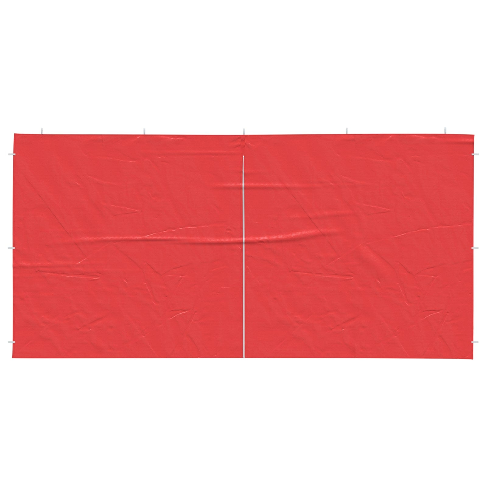 Parete per tenda da festa 2 pz 400 x 195 cm Rosso PE e Acciaio